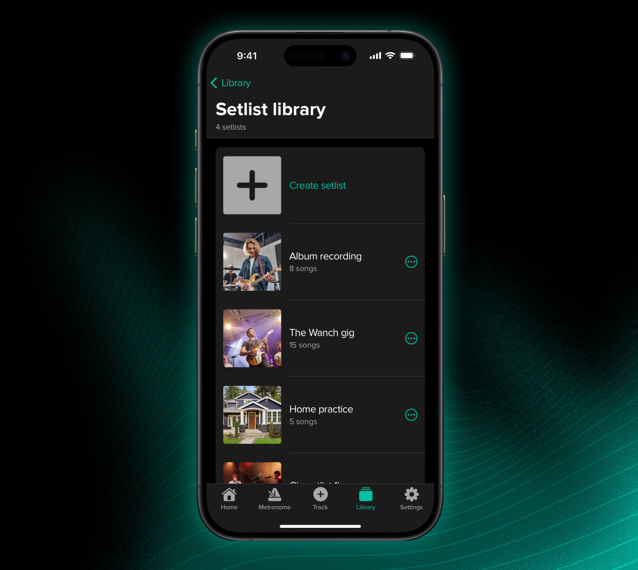 保存乐曲和曲目单。
