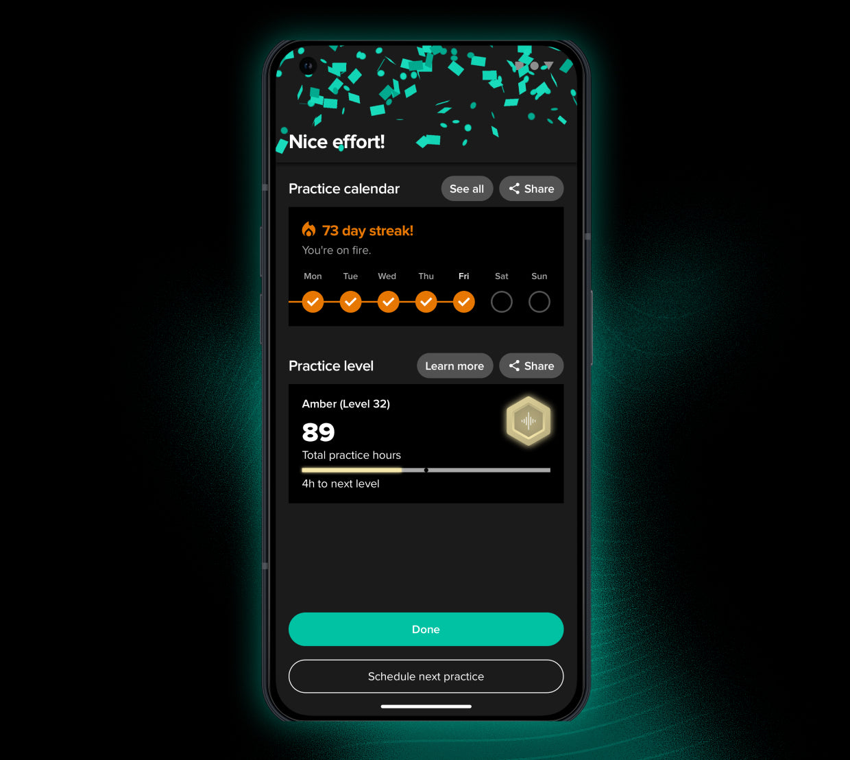 追踪你的进步。