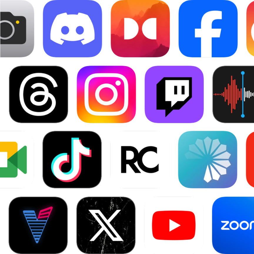 兼容你所有喜欢的录音应用。 YouTube、Instagram、TikTok——Flow麦克风无论你在哪里都能用。