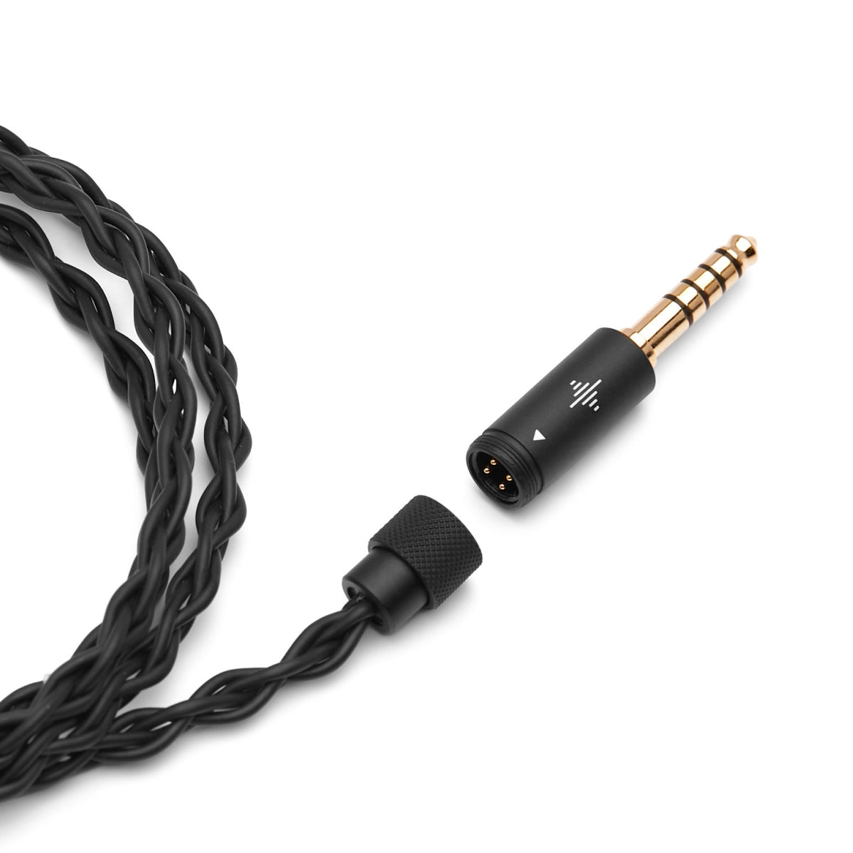 带有Wave Pro Hi-Fi 4.4mm平衡镀金连接器的编织线缆
